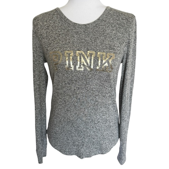 Victoria's Secret Tops - Victoria’s Secret PINK Grey Gray Size S Long Sleeve Top